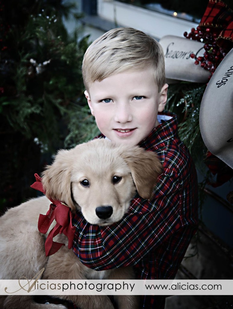 Chicago Libertyville Children's Photographer boy and dog
