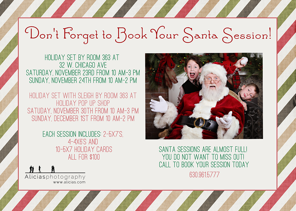 Chicago and Naperville Professional Photographer...Christmas Santa Sessions